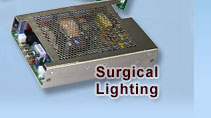 300W Surgical lighting standard medical power supply Single output 12-48 volt output. Open U-frame with option fan cover